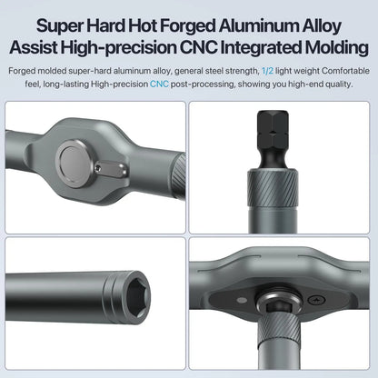 VMAN 24in1 Multifunktions-Ratschenschraubendreher-Set, mehrere magnetische Bits, Mini-Reparatur-Werkzeug-Set, Haushaltswerkzeug für PC und Schreibtisch usw.