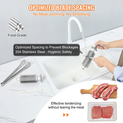SucceBuy 17inch 54 Blades Commercial Meat Tenderizer 450W Electric Meat Tenderizer Machine for Pork Chicken Fish.