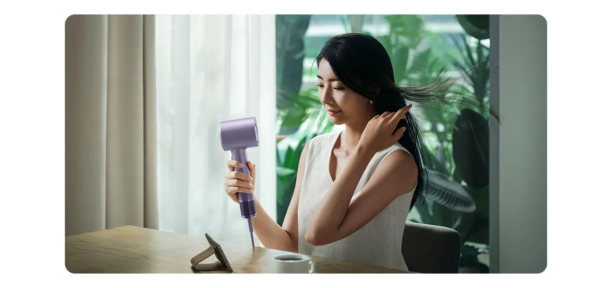 XIAOMI MIJIA High Speed Water Ion Hair Dryer H701,4 Temps & 3 Speeds,Professional 1600W Ionic Blow Dryers,110000 Rpm Fast Dry.