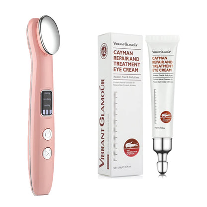 Rechargeable Eye Massager Wand  Vibration Eye Massage Tool Eye Lifting Massager Hot Compress Eye Beauty Device for Dark Circles.