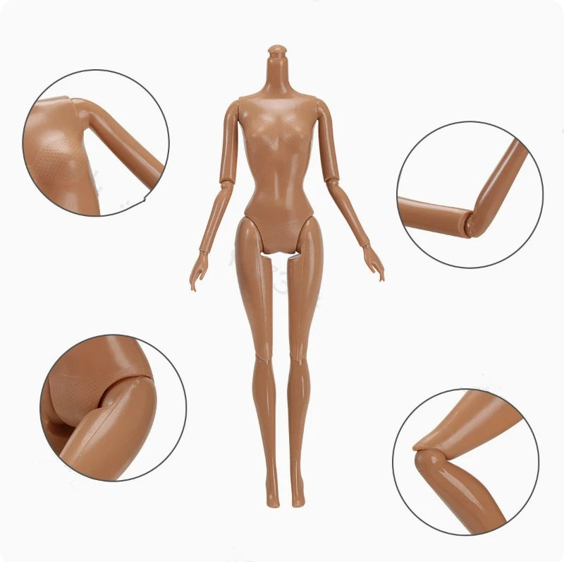 New 30cm 11 Joints Movable Doll with Clothes 1/6 Doll with Skirt Girls Play House Diy Dress Up Toy Gifts.