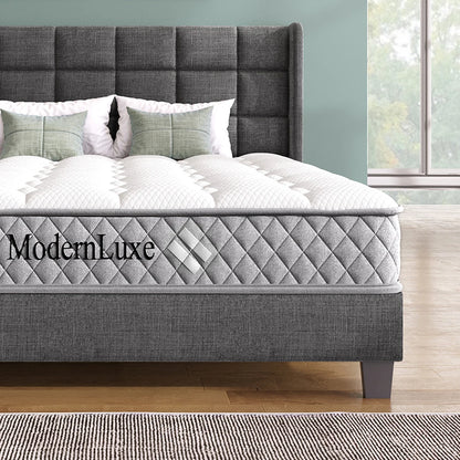 KOMHTOM Orthopädische Kaltschaummatratze mit 7-Zonen-Taschenfederkern, Härtegrad H3 (mittelfest), 20 cm Höhe