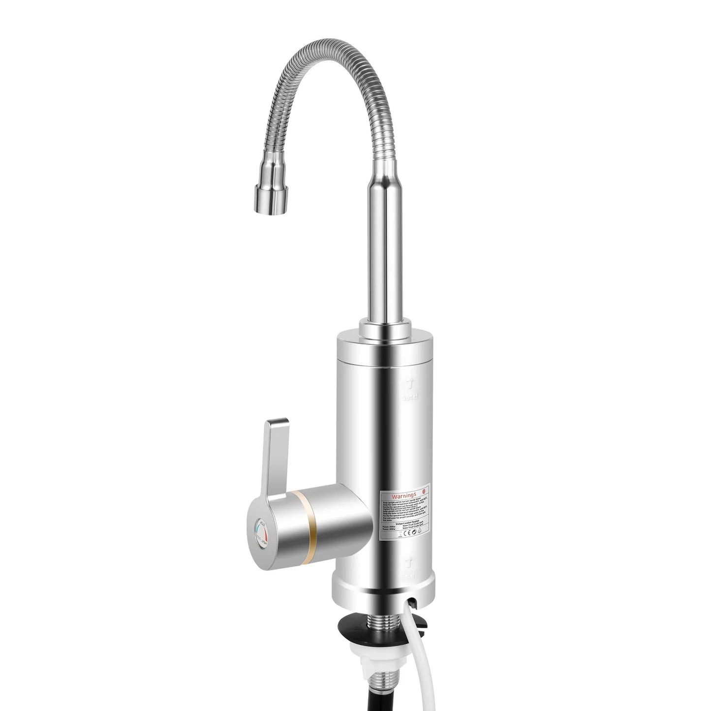 3000W Instant Electric LCD Faucet Instant Tap 360° Fast Heater Heating Hot/Cold Water Supply for Bathroom Kitchen