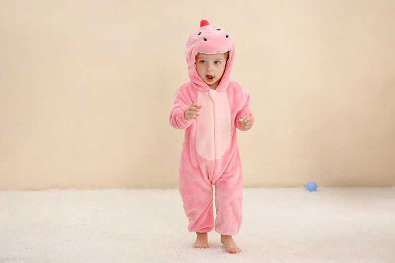 MICHLEY Winter Baby Strampler Mit Kapuze Flanell Cosplay Kleinkind Infant Kleidung Insgesamt Bodys Overall Kostüm Für Kinder Mädchen Junge