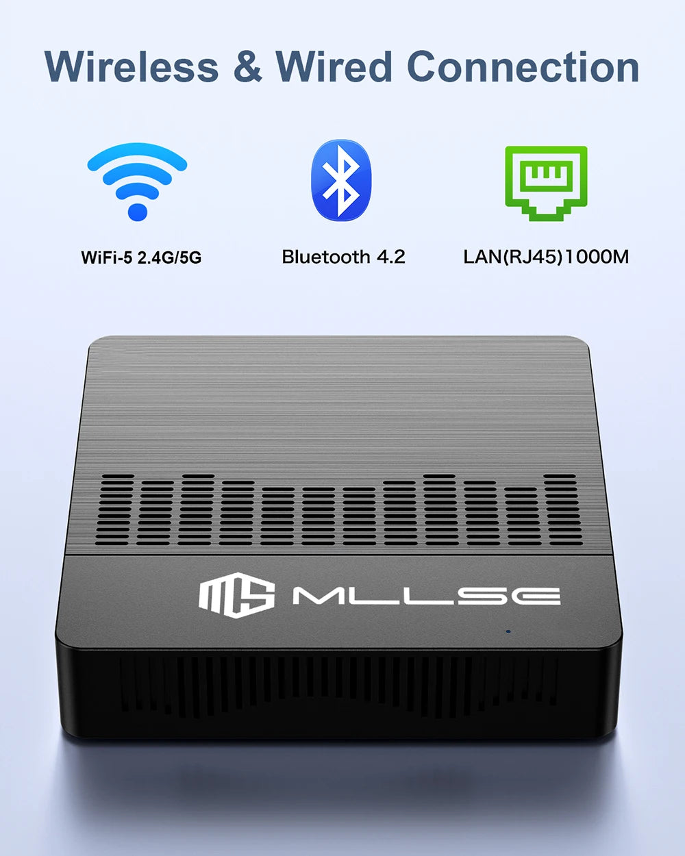MLLSE M2 Air Mini PC Intel Celeron N4000 CPU Window11 6GB RAM 128GB ROM Dual-Band WiFi VGA Portable Mini Computer BT4.2.