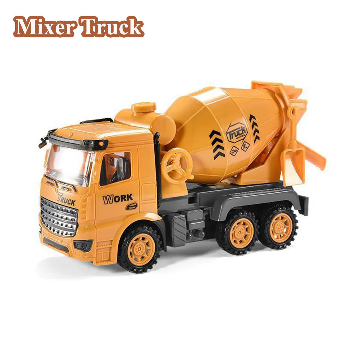 1 PCS Engineering Vehicle Toy for Children Inertial Model Play Plastic Car Kid Mixer Truck Crane Bulldozer Excavator Boy Gift.