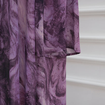 Uni Abaya Dubai 2025 Marble Print Hijab Abaya 2 Piece Set Chiffon Summer Modest Dresses Open Abaya Islamic Clothing.