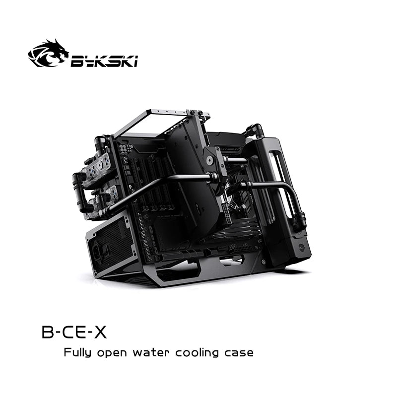 Bykski ATX Open Frame Panoramic Viewing Gaming Computer Case DIY Full Aluminum Water-Cooled Chassis B-CE-X.