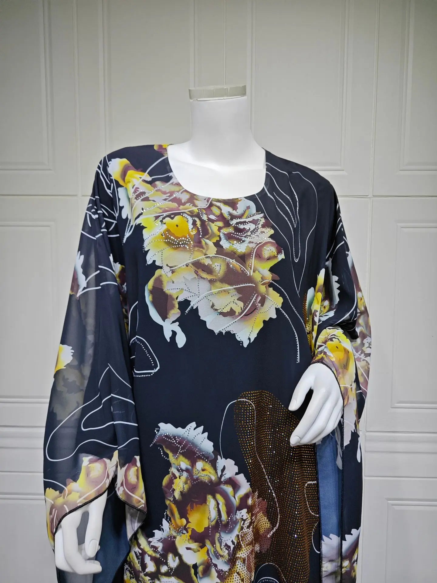 Muslimischen Kleid für Frauen Chiffon Diamant Party Abaya Kleider Arabischen Lange Robe Marokko Dubai Kaftan Vestidos Jalabiya Ramadan Eid.