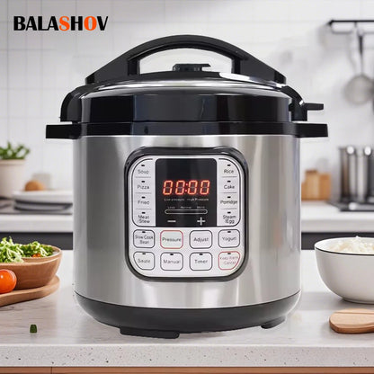 5L Electric Pressure Cooker Stainless steel Smart Multicooker for Kitchen Slow Cooker Rice Cooker Steam Pot Food Warmer 220V.