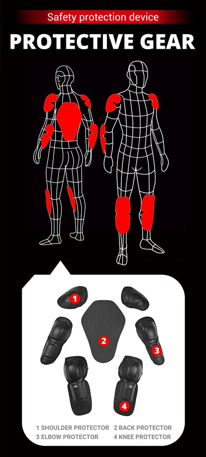 Motorcycle Jacket Waterproof Motorcross Jacket Pants Moto Jacket Windproof Riding Motorbike Clothes With Protective Gear M-3XL.