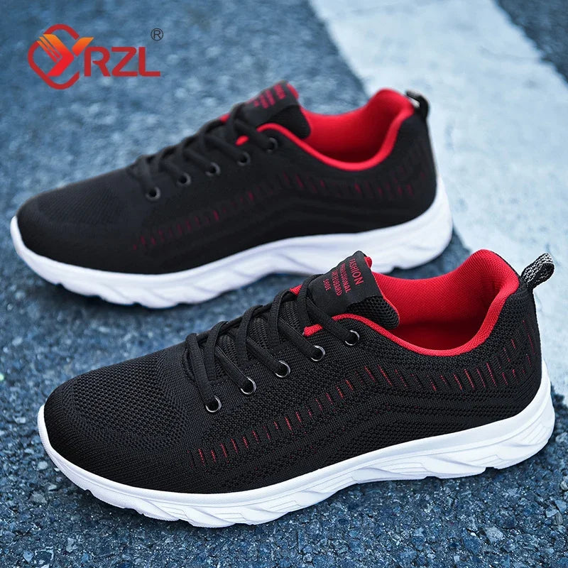 YRZL Running Shoes Men Sneakers Fashion Lightweight Trainers Breathable Walking Shoes Comfortable Athletic Sport Shoes for Men.