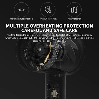 XIAOMI MIJIA Mi Ionic Hair Dryer H300 Quick Dry Negative Ion Hair Care Professional For Home 1600W Electric Hair Dryers Diffuser