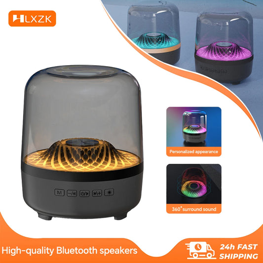 Portable Bluetooth 5.3 Breathing Lamp Speakers 3D Hi-Fi  Audio Subwoofer Outdoor Loudspeaker Music Surround Bass Box Speaker.