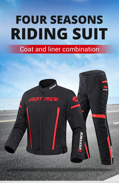 Motorcycle Jacket Waterproof Motorcross Jacket Pants Moto Jacket Windproof Riding Motorbike Clothes With Protective Gear M-3XL.
