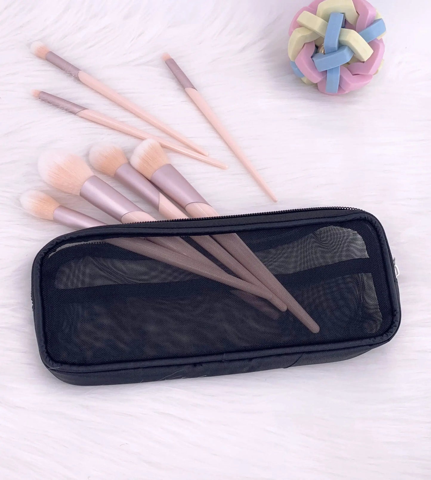 1 Pc Stand Cosmetic Bag for Women Clear Zipper Makeup Bag Travel Female Makeup Brush Holder Organizer Toiletry Bag.