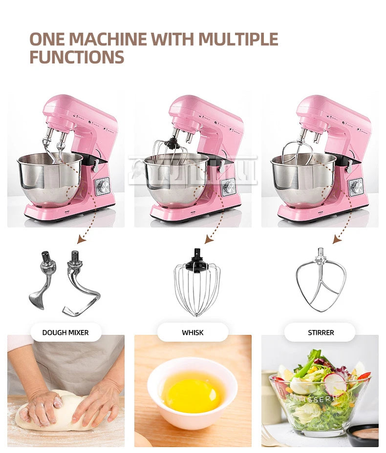 1000W Electric Stand Mixer for Dough Household Kitchen Double Knife Automatic Food Mixer.