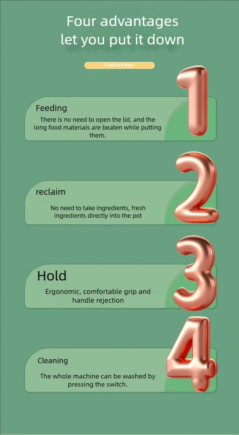 4In1 Electric Vegetable Cutter Set Handheld Wireless Electric Garlic Masher Food Chopper Meat Grinder Machine Food Peel Slice.