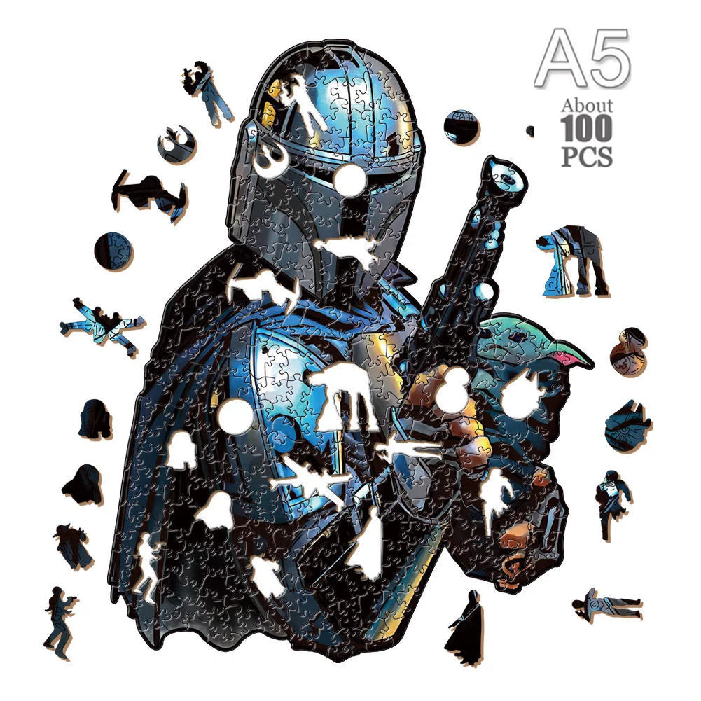 Movie Characters Wooden Puzzle Film Star Wood Jigsaws 2D Magic School Badge Character Jigsaw Toys for Kids