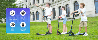 RCB Electric Scooter for Kids Ages 6-8-12, R15 Kids Electric Scooter, 20 KM/H Top Speed, 16KM Range, 3 Heights Adjustable, Gifts.