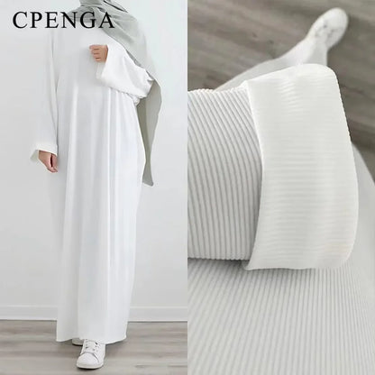 2023 Autumn Winter Knitted Dress Muslim Women Abaya Female Arabic Turkey Modest Dresses New Warm Long Robe Islam Clothing.