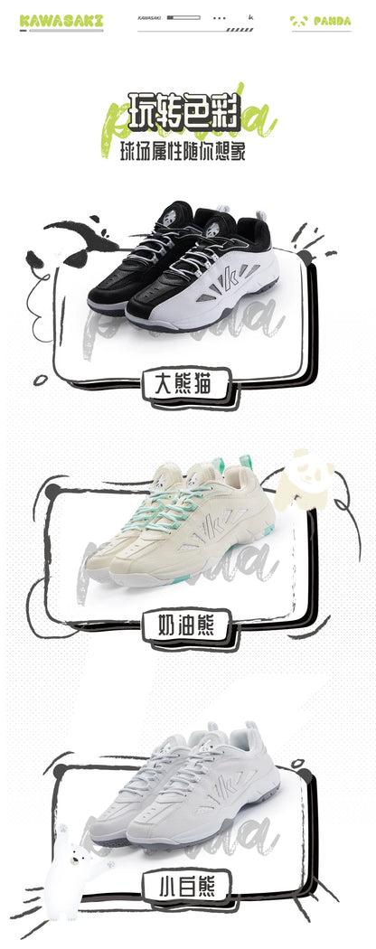 Kawasaki 2024 PANDA Badminton Shoes Professional Carbon Fiber Board Shock Absorption Men's Sneakers Women's Sports Shoes B3327.