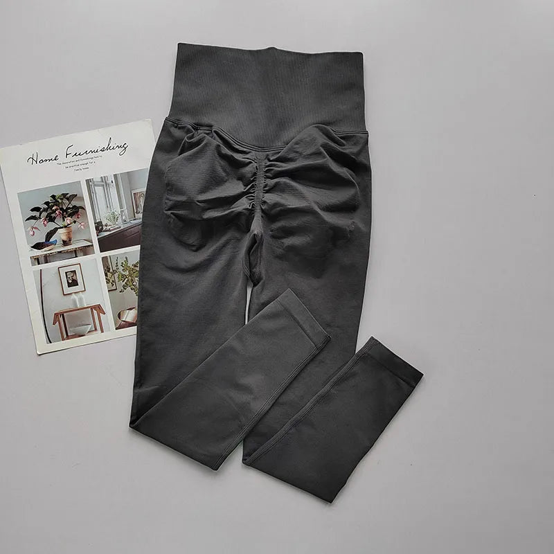 High Waist Belly-tightening Peach Buttocks Fitness Pants Unrestrained Cycling Pilates Skin-friendly High-elastic Yoga Leggings