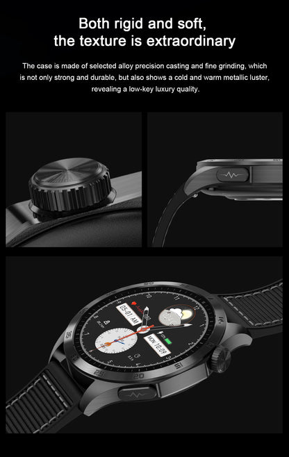 2025New Micro Physical Examination Blood Lipids Uric Acid Blood Pressure Smart Watch ECG+PPG Clock Bluetooth Call Smartwatch Men.