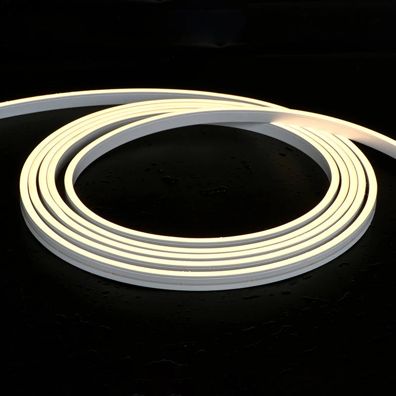 4x8mm Super Thin LED Neon Strip Light DC12V Flexible Waterproof Silicone Tube Diffuser Recessed Cabinet Bedroom Tape Neon Lights.
