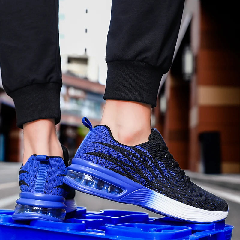 YRZL Men's Sneakers Summer Non Slip Breathable Mesh Tennis Shoes Male Lightweight Walking Shoes Casual Lace Up Sports Sneakers.