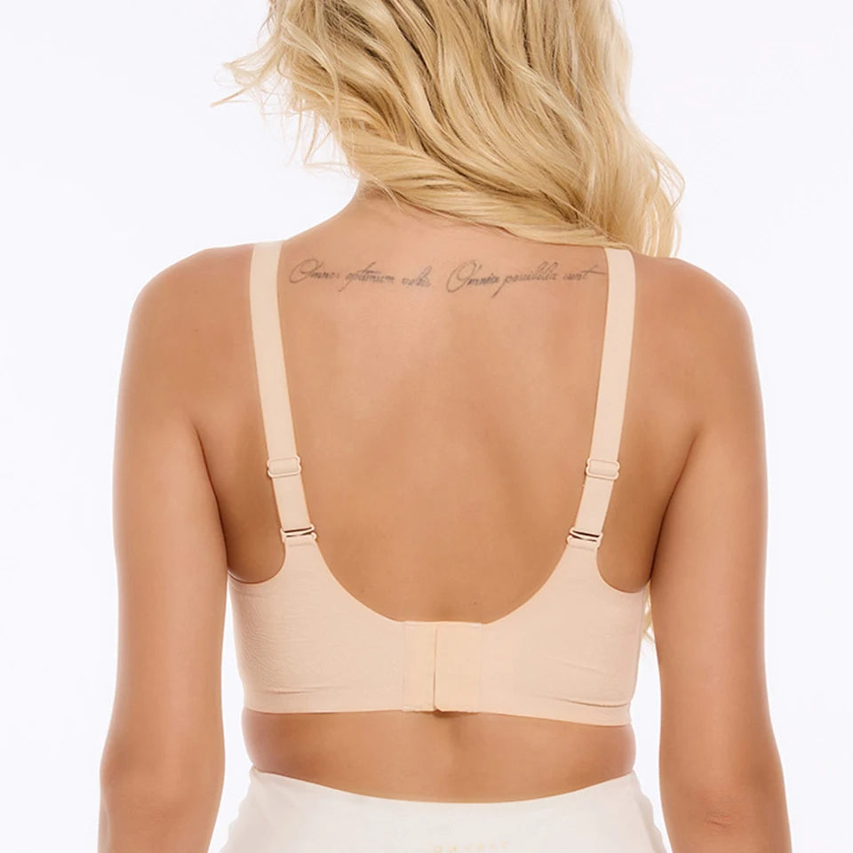 Comfortable Seamless Full Coverage Bra For Women Plus Size Wireless Bras Hide Back Fat T-Shirt Bra Push Up Everyday Bra