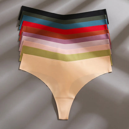 7 Pieces Sexy Lingerie Women's Seamless Panties Silk Female Underwear for Women Elasticity Thongs Secret G-String Fashion Tangas.