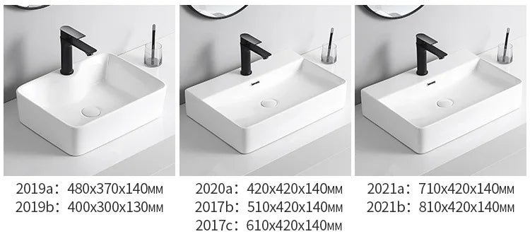 Arbeits platte Waschbecken Seite Entwässerung Keramik Waschbecken Balkon Waschbecken Kunst becken Einzel becken quadratischer Kreis
