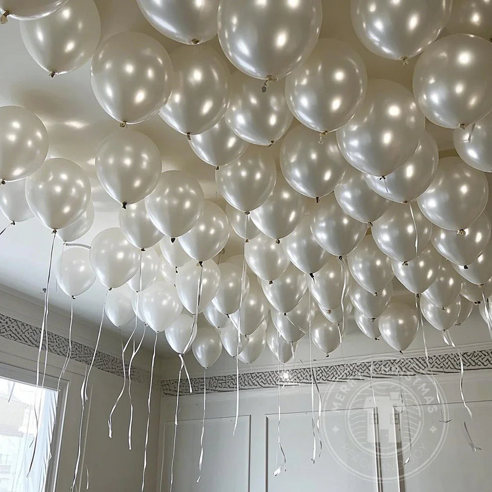 50 Stücke Latex Perle Weiße Luftballons Hochzeit Geburtstag Party Dekoration Aufblasbare Luft Gold Ballon Schwarz Ballon Rosa Balon Roten Ball.