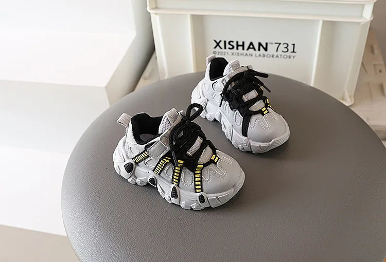 Oulylan Children Casual Shoes Thick-soled Sports Shoes Infant Footwear Boy Sneakers Breathable Non-slip Baby Shoes.