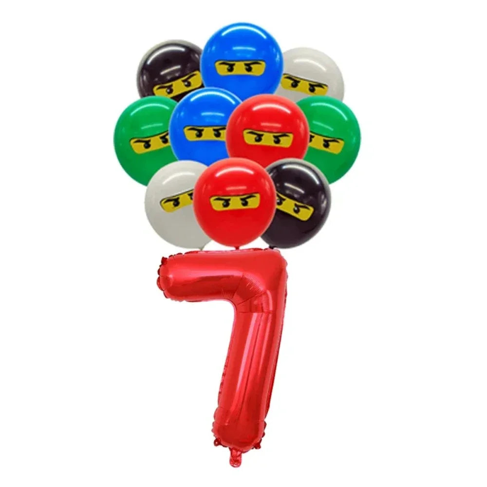 Neue Ninja Geburtstag Dekoration Supplie Ballon Geschirr Cartoon Banner Hintergrund Kuchen Dekoration Party Supplie Baby Dusche geschenk