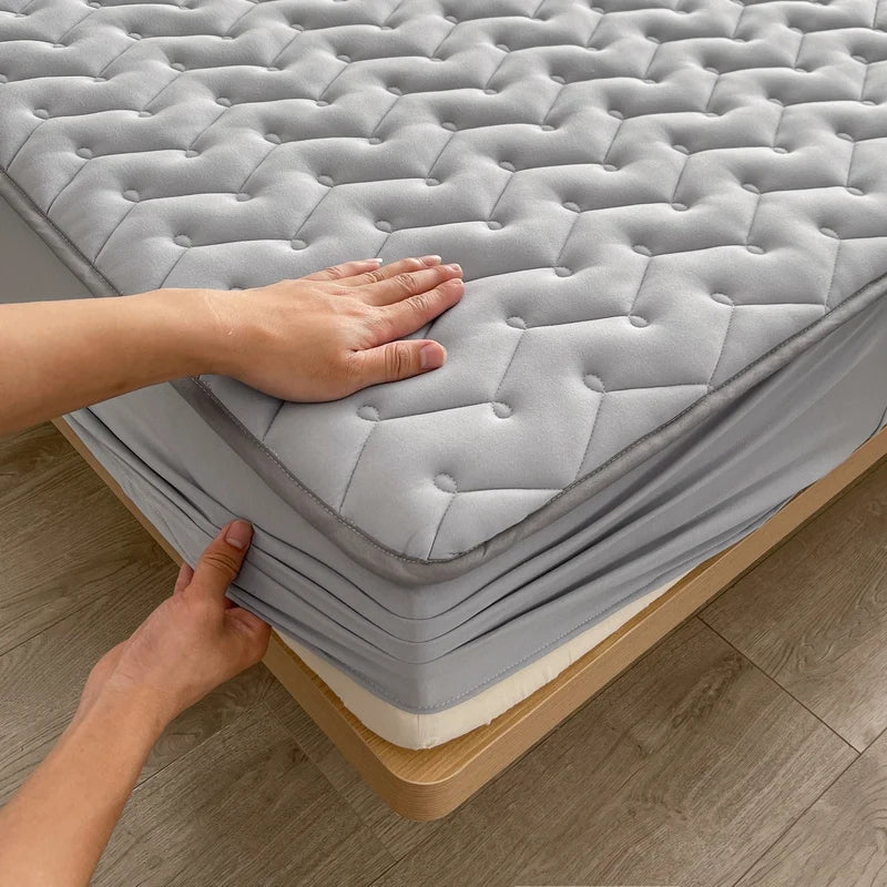 3pcs Waterproof Bedding Set 1pc Mattress Cover 2pcs Pillowcase Soft Comfortable Fitted Sheet Washable Durable Mattress Protector.