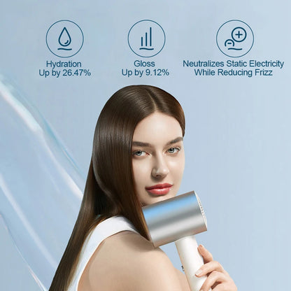 XIAOMI MIJIA H500 Water Ion Hair Dryer,Professional Negative Ionic Blow Hair Dryer,3 Temp & 2 Speed,220V CN Version With Adapter