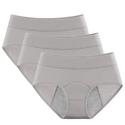 3pcs Cotton Women's Mid Waist Leak Proof Menstrual Panties Female Widen Period Physiological Briefs Lady Ventilate Comfort Panty.