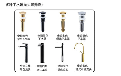 Farbiges, transparentes Badezimmerwaschbecken aus gehärtetem Glas, Hotel, modernes Aufsatzwaschbecken, Waschbecken mit Wasserfall-Wasserhahn, 49 x 35 x 13 cm