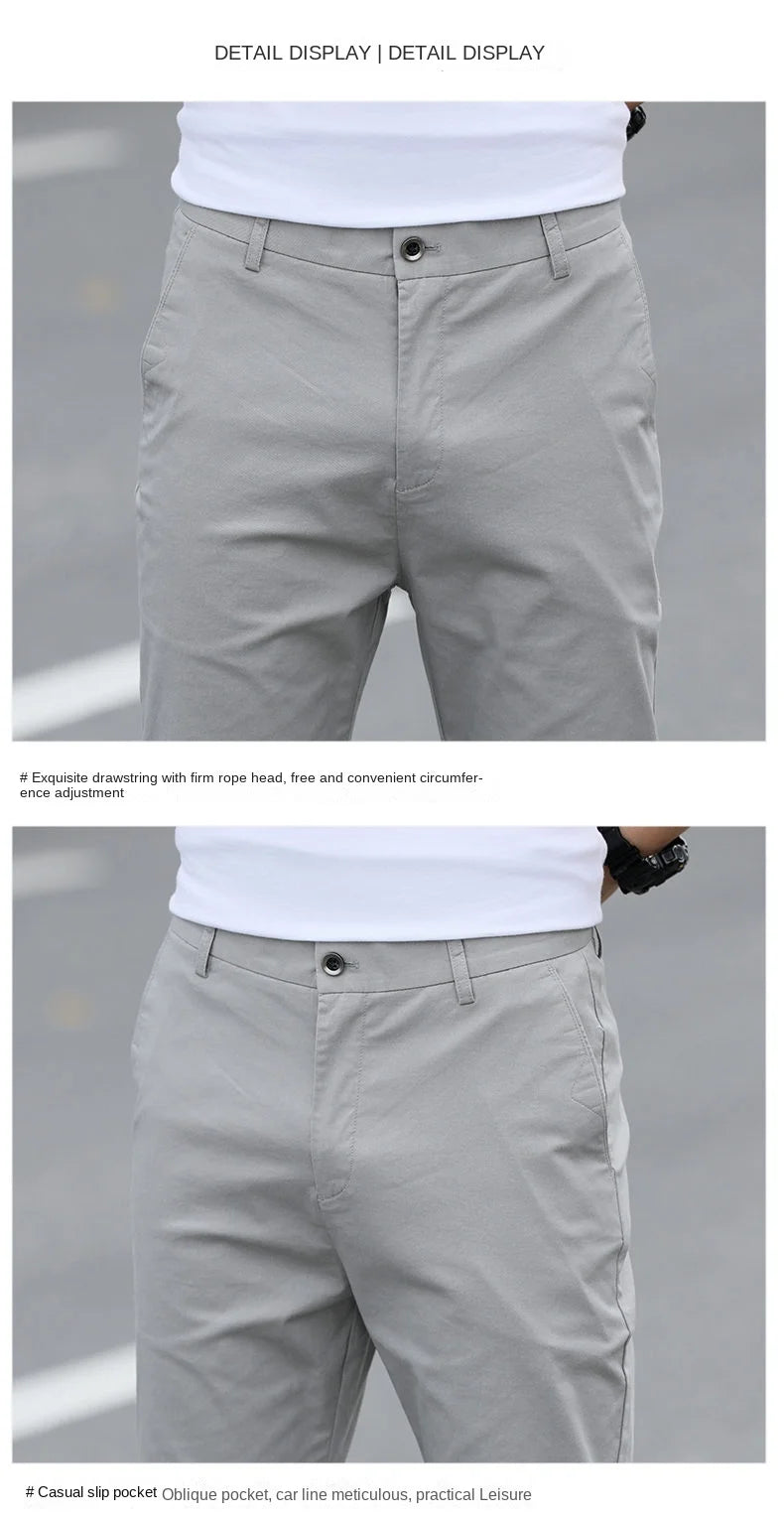 Men's High-Quality Chinos -Cotton Casual Trousers - Breathable Straight Pants (Sizes w28-w40)