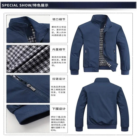 Autumn and Winter Men's Embroidered High-quality Lapel Jacket, New Luxury, Fashion, Leisure, Comfortable Outdoor Windproof Jacke.