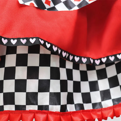 Kind Königin Der Herzen Rolle Spielen Prinzessin Kleid Alice Poker Cosplay Kostüm Mädchen Halloween Bühne Leistung Geburtstag Party Kleidung.