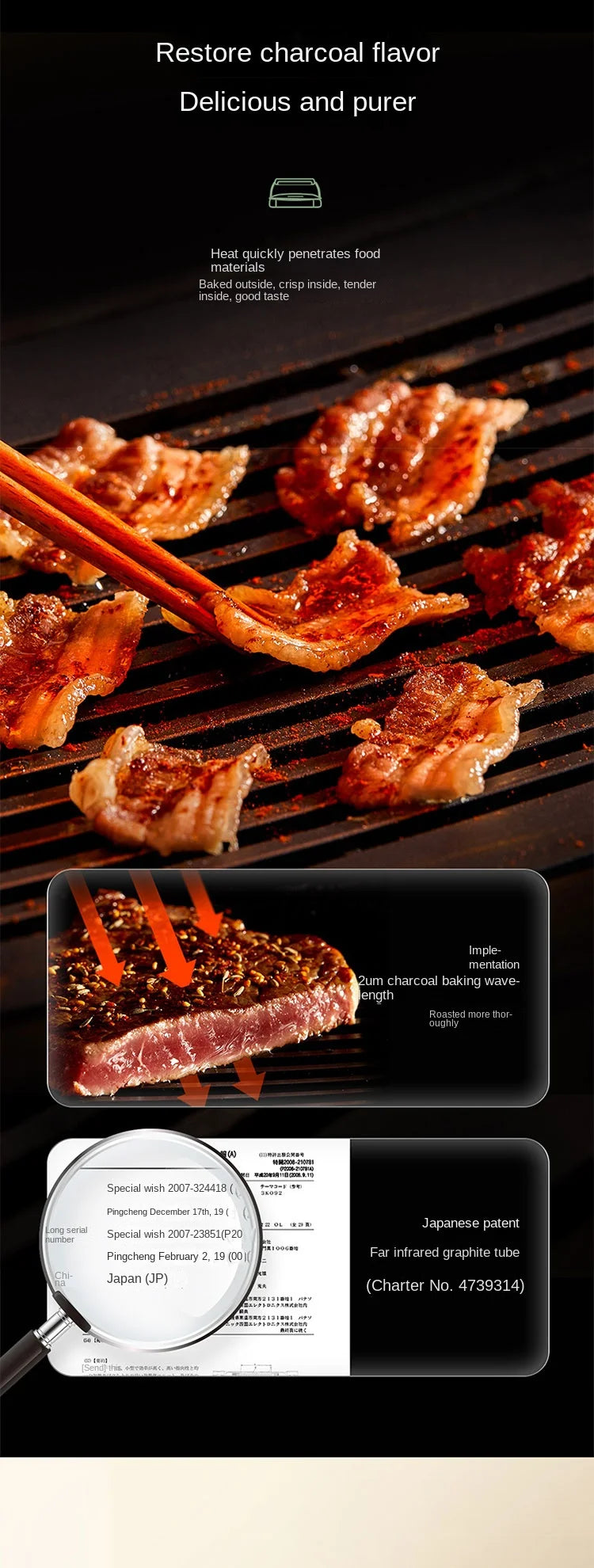 New Smokeless Barbecue Oven Barbecue Pot Household Multi-function Indoor Electric Oven Korean Style Skewer.