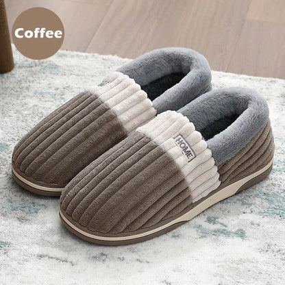 Shevalues Women's Fuzzy House Slippers Winter Warm Plush Indoor Non-slip Bedroom Slides Men Soft Comfort Fur Fluffy Cotton Shoes.