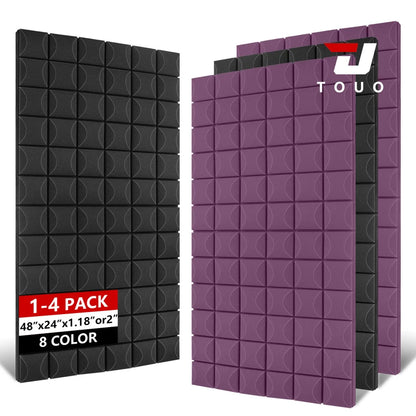 TOUO 1-4Pack Soundproof Acoustic Foam Panels Mushroom 47.2"x23.6" Wall Noise Insulation for Studio KTV Bar