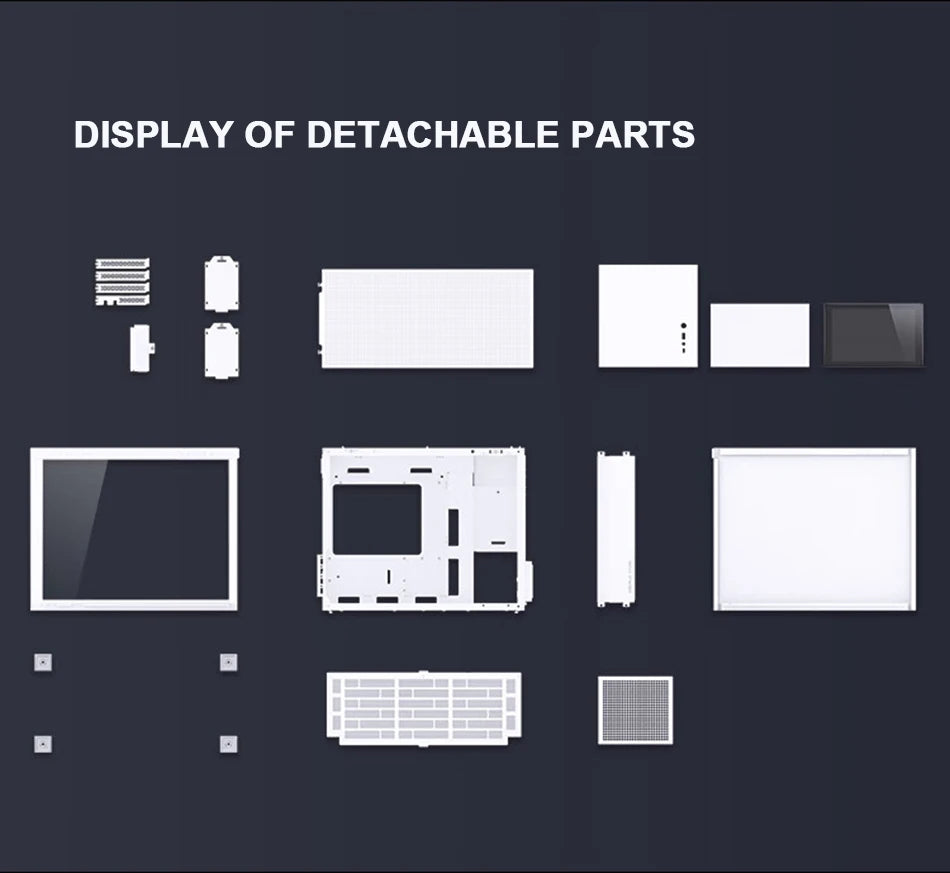 Jonsbo Pinecone D31 Case MATX ITX DTX Small Translucency Sub Screen of Video Games Support ATX Power 360 Cold Exhaust Chassis.