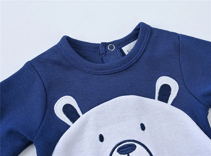 Kavkas Baby Kleidung Langarm 100% Baumwolle Overalls Stram pler 0-12m Neugeborenen Overall einteiliges Cartoon-Print Kostüm.