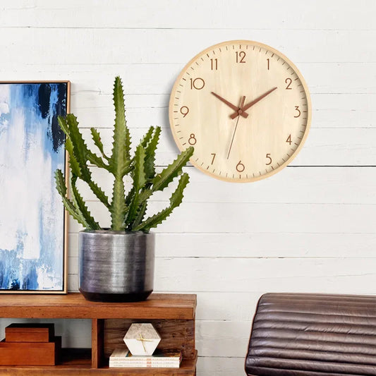 Wanduhr Wohnzimmer Zuhause Wandbehang Massivholz moderne einfache Uhr mittelalterliche Uhr Log Schlafzimmer Dekoration