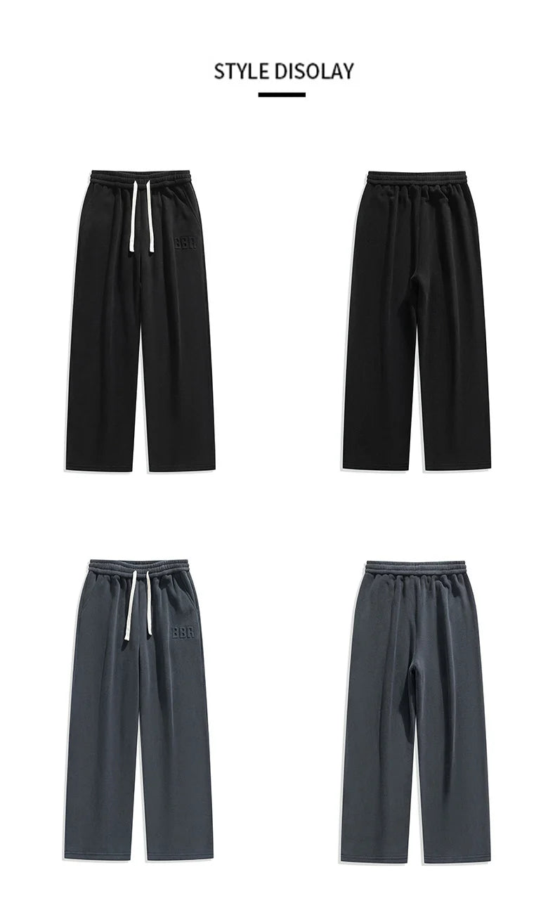 M-7XL Large Size Men's Down Pants Winter 2024 New Thick Lamb Down Casual Low-waist Cotton Pants Oversized Warm Straight Joggers.